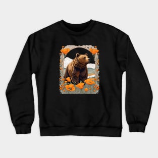 Bear Of California In Poppy Landscape Crewneck Sweatshirt